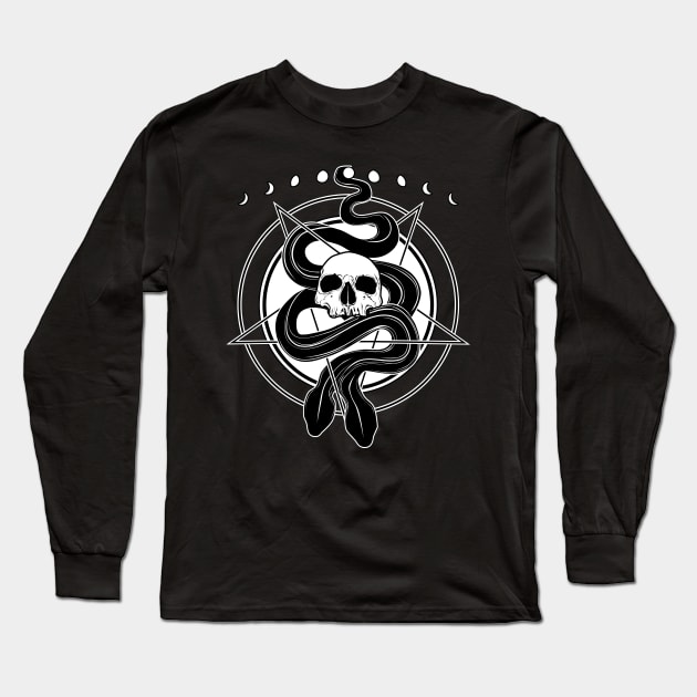 Pentacle and Snake Long Sleeve T-Shirt by Von Kowen